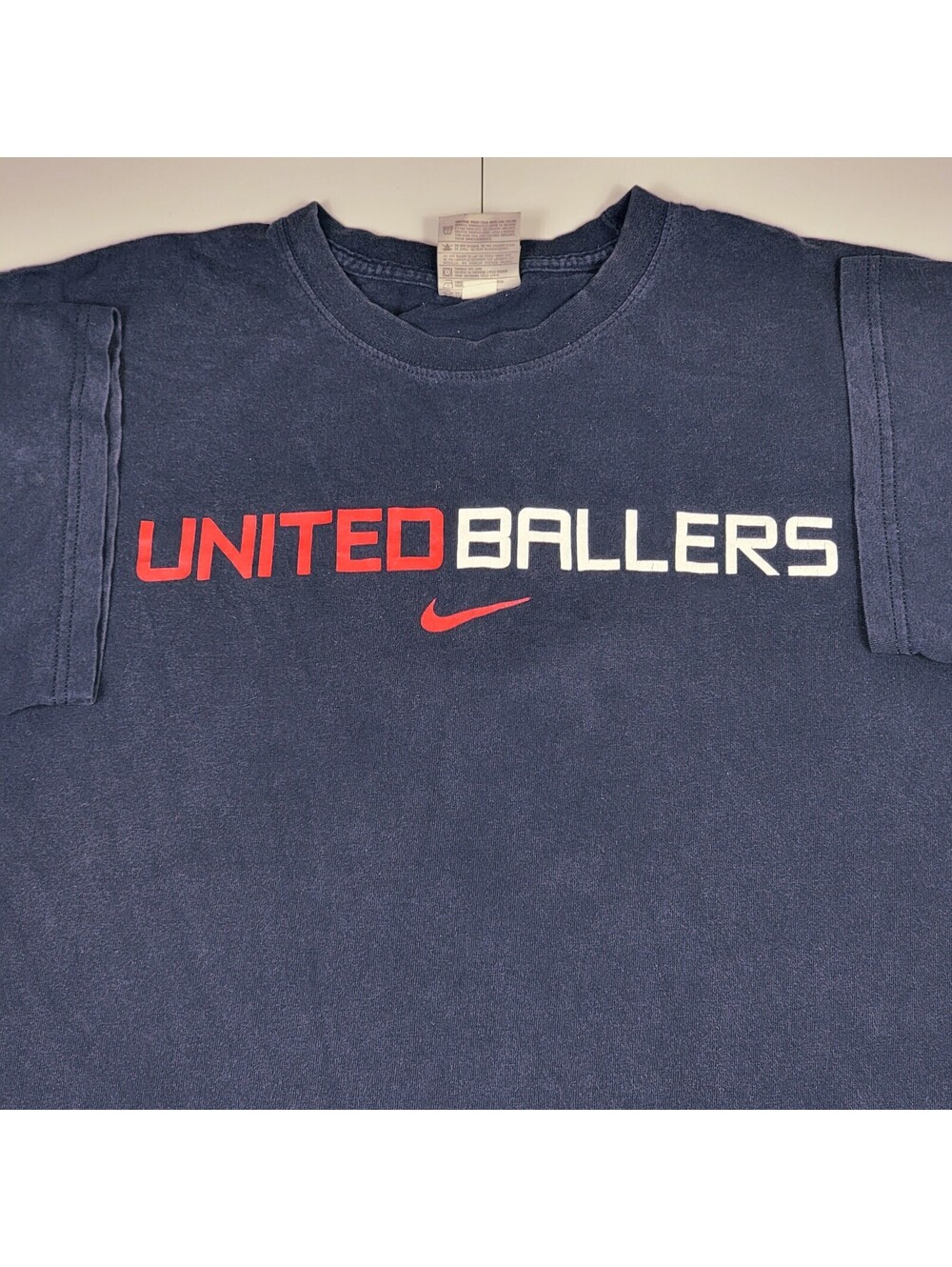 Vintage Y2K Nike United Ballers Navy Blue Graphic Tee Soccer Football T-Shirt L